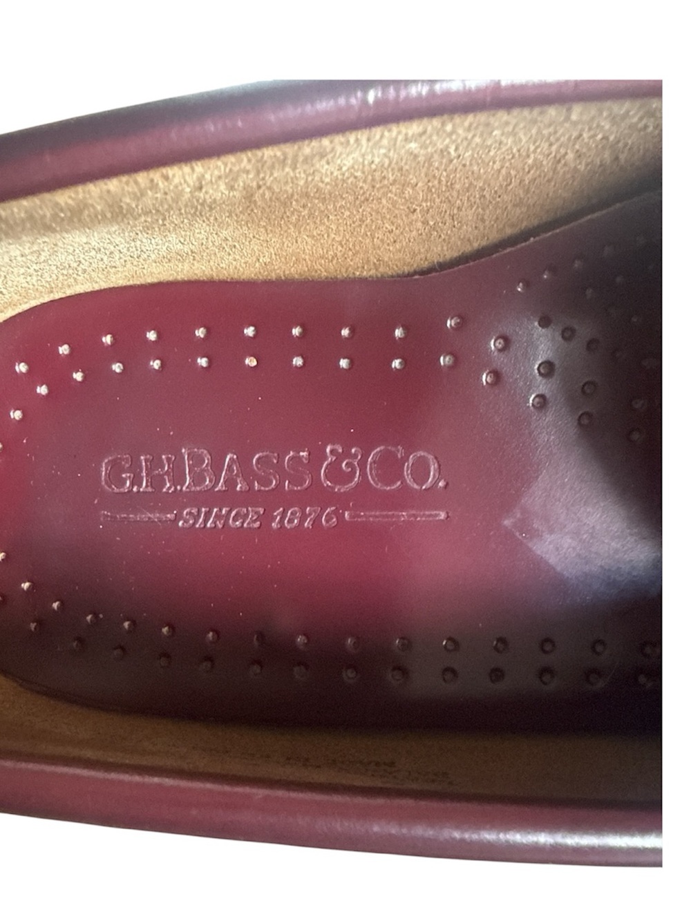 G.H. Bass Weejuns Men's 12 D Burgundy Leather Penny Loafers 620001 Academia Prep - Picture 2 of 10